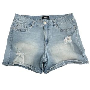 d. jeans Distressed medium wash Denim Shorts size 16